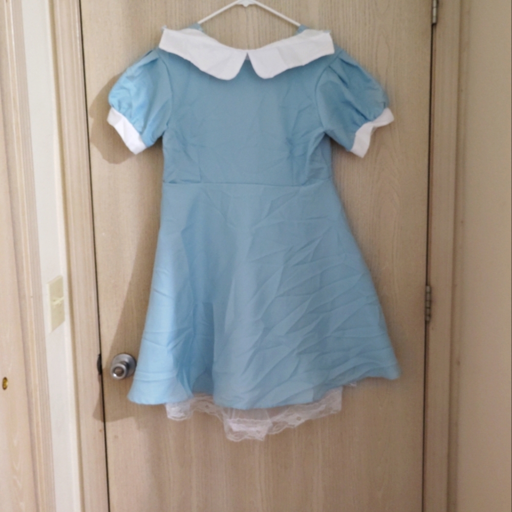 Blue Dress with White Collar